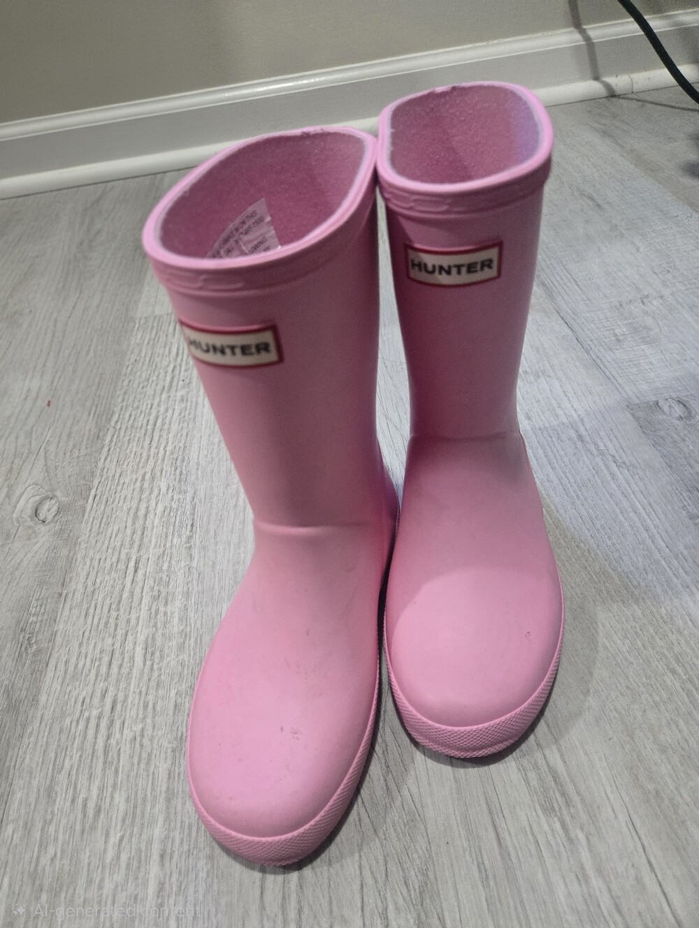 Hunter Kids' Pink Rain Boots